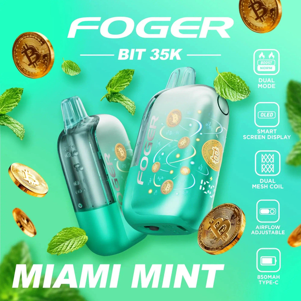 Foger Bit 35K Disposable Vape 850mAh 5% (35000 Puffs) – vapebartime.com