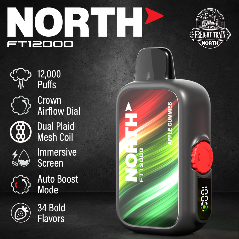 North Vape Flavors 12000 Puffs North FT12000 Reimagined Disposable Vape 12000 Puffs vapebartime.com North FT12000 North Vape Flavors 12000 Puffs North FT12000 Reimagined Disposable Vape 12000 Puffs vapebartime.com North FT12000